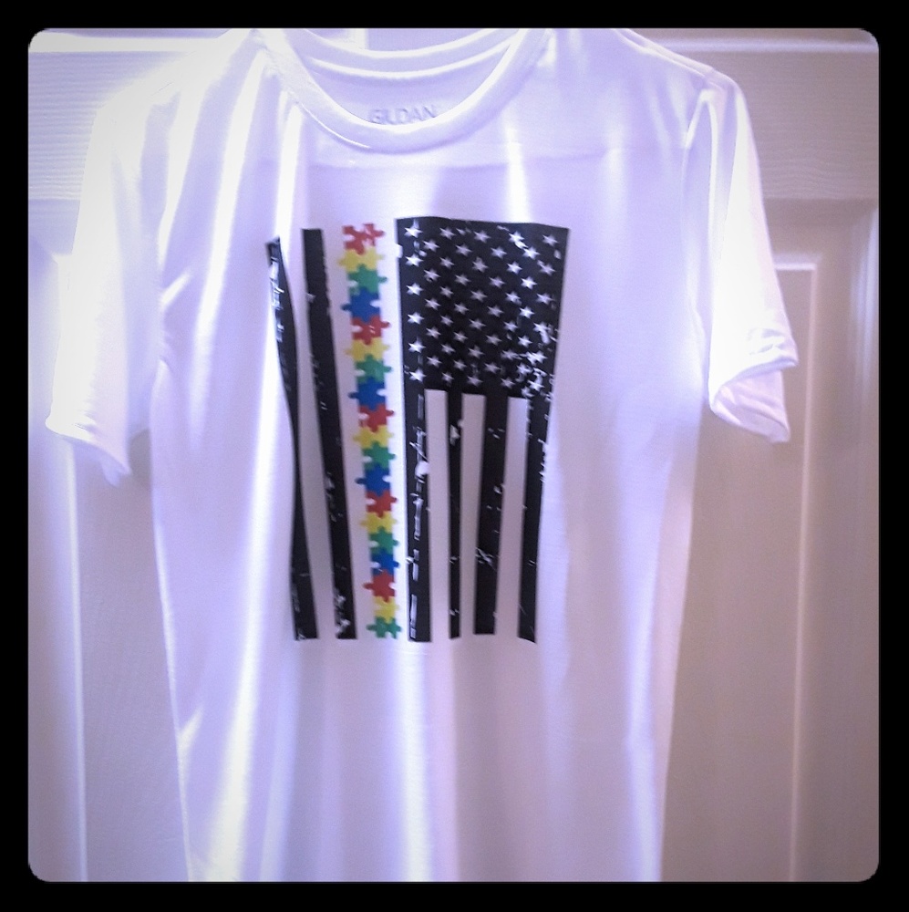 Autism Awareness Distressed Flag Shirt
